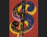 Famous Yellow Paintings - dollar sign black and yellow on red